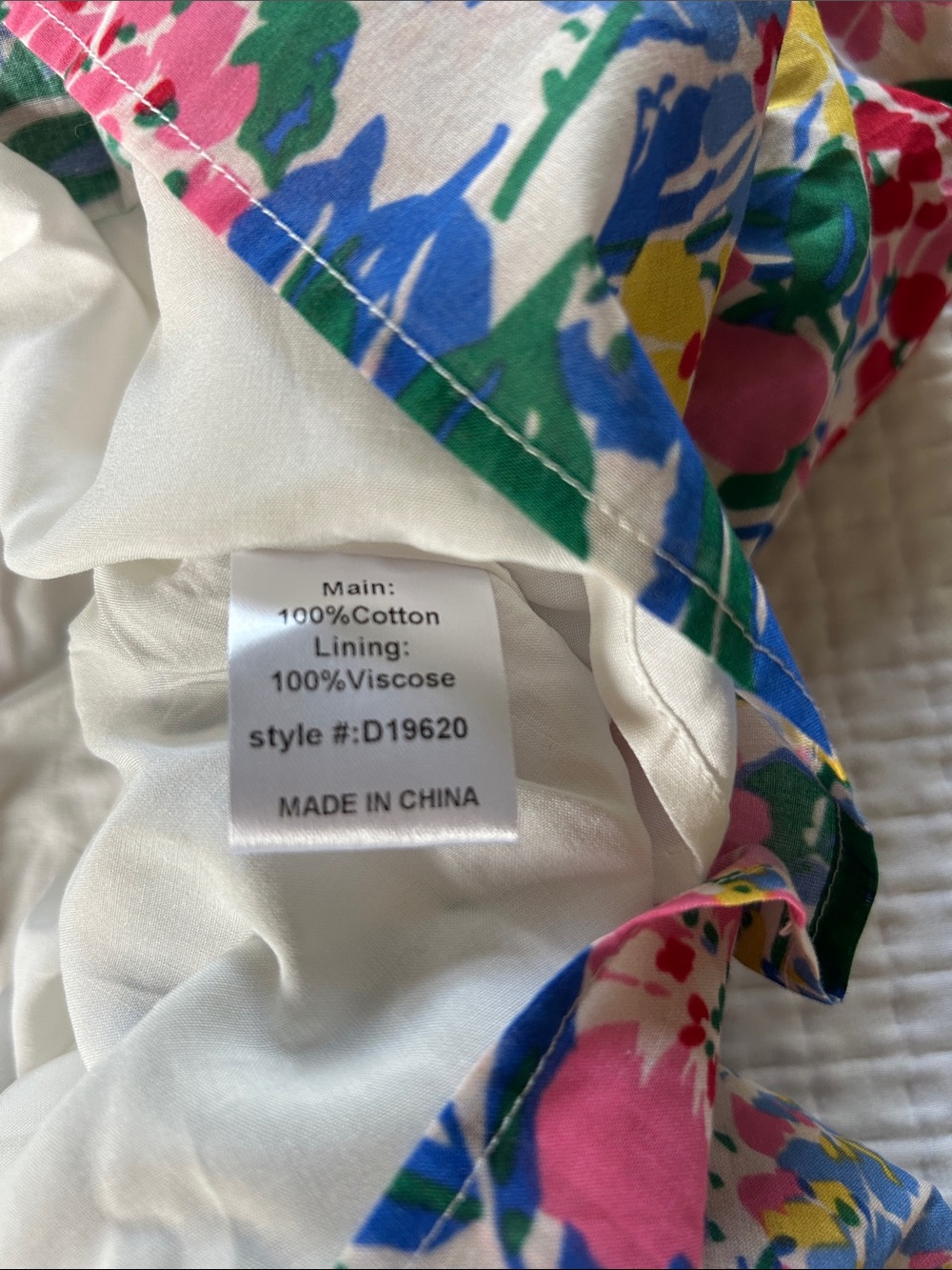 Shop the Mint multicolor Floral V-Neck Tiered Summer Dress NWOT Size XL - Picture 9 of 10